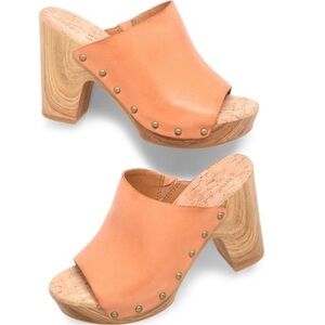 Kork Ease Danika Heeled Mule Sandals Orange Papaya 9